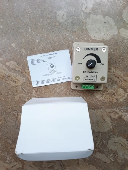 White LED Dimmer Adjustable Brightness Led Strip Controller Switch photo review