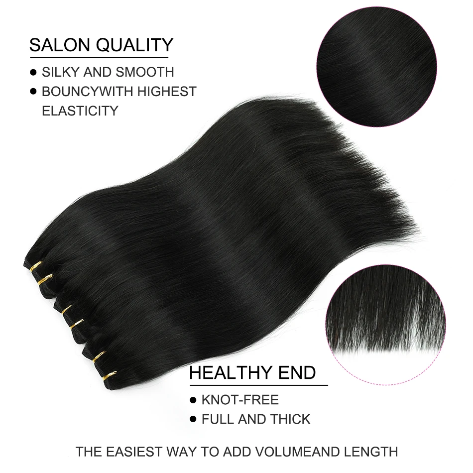 80G Fish Line Human Hair Extensions Straight Halo Clip In Remy Hair Extensions OnePiece Invisible Wire Extension For Women hair extensions