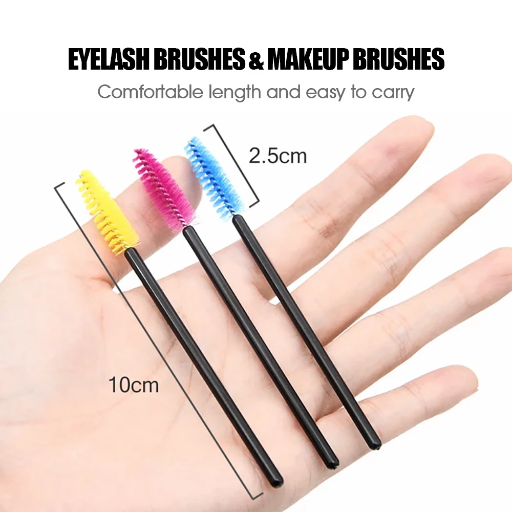 MASSCAKU Cleaning Eyelash Brushes Fake Eyelashes 50pcs Makeup for Women Individual Lashes CLuster Matte Black Lash 5