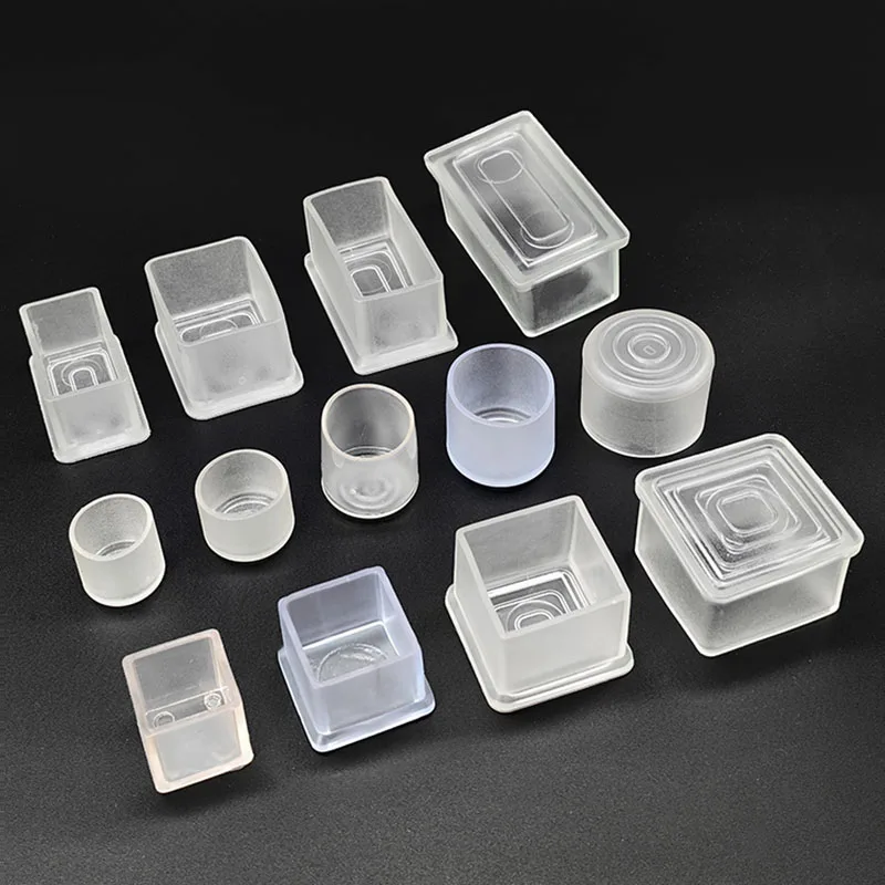 Transparent End Cap Silicone Rubber Blanking Stopper Cover PVC Square/Round