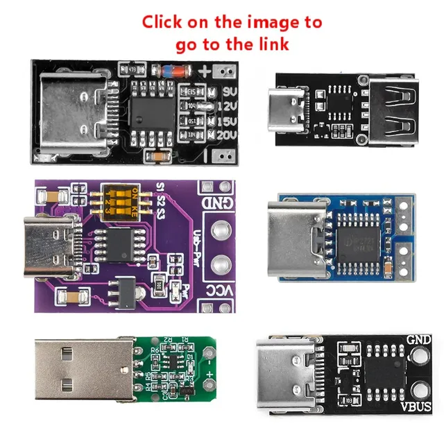 8PCS USB-C PD3.0 Trigger Module Kit - Adjustable Voltage Fast Charge Decoy Board (9V/12V/15V/20V 5A) With Housing For DIY Power Projects - View #3