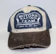 2025 Washed Cotton Distressed Baseball Cap – Unisex Snapback Dad Hat for Street & Motor Style