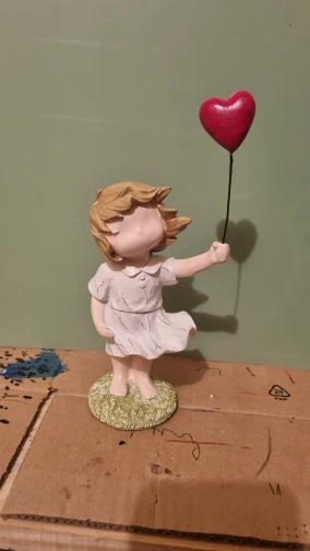 Banksy Heart Balloon And Flying Girl Inspired Artwork Modern Sculpture Home Decoration Statue Decoration photo review
