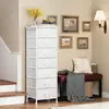 White Tall Dresser for Bedroom, 7-Drawer Fabric Storage Organizer, Perfect for Closet, Entryway, Hallway, or Nightstand Furnitur 5