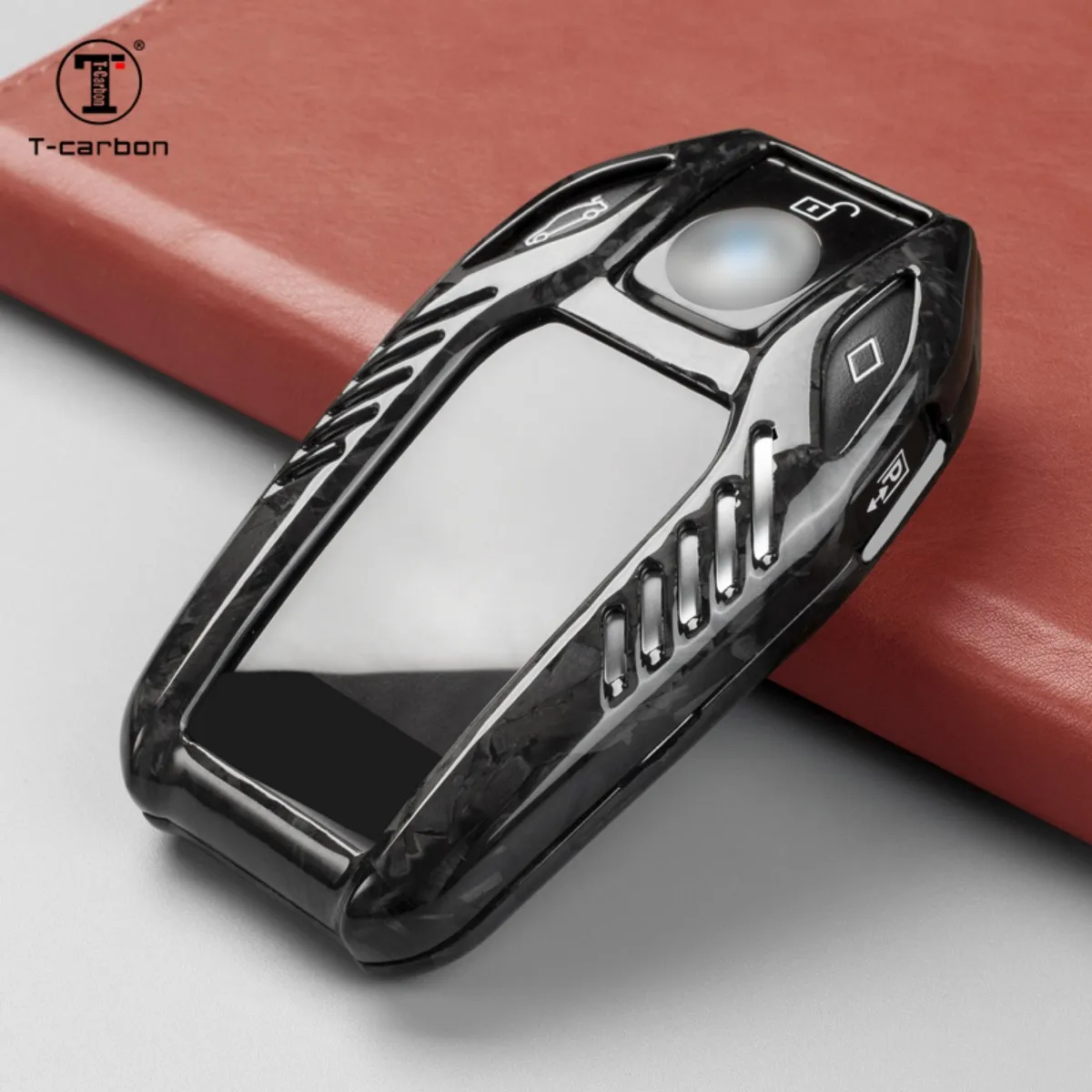 Fashion New Car Key Case Per Bmw I8 Key Covers In Fibra Forgiata T-Carbon Key Case Cover Accessori Interni