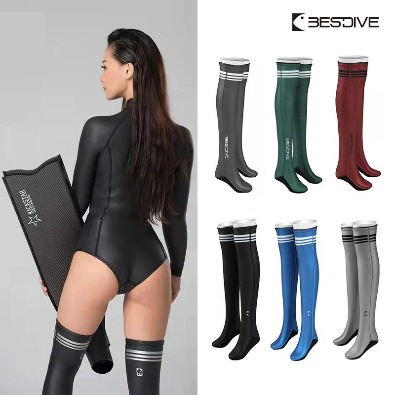 Bestdiveダイビングロング靴下2ミリメートルネオプレン