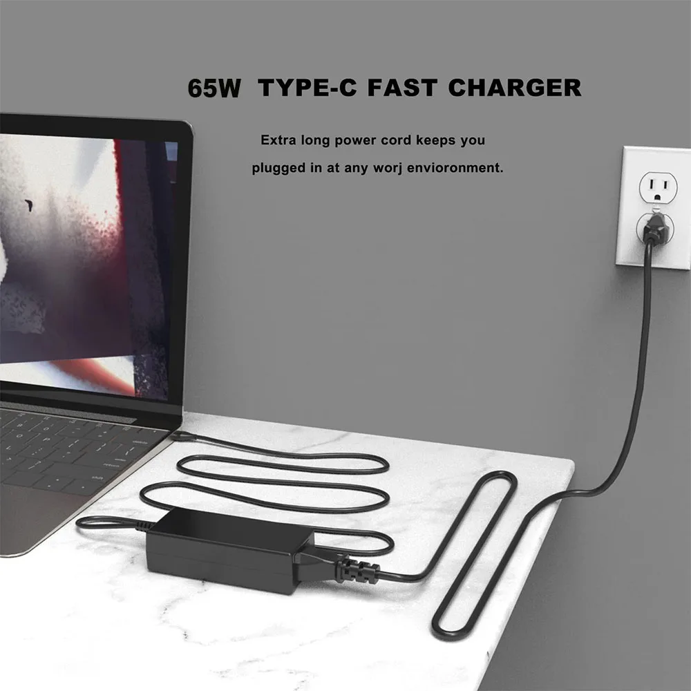Usb c 65w 45w Adaptador Carregador Portátil para hp Chromebook 14 13 X360 g5 14-ca051wm 14-ca061dx 11 11a g6 g7 g8 ee Spectre Elitebook - Imagem 4