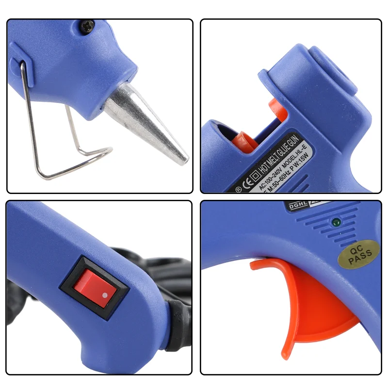 1pc/lot 15W hot melt glue gun for keratin glue stick can be used for hair extensions and daily life UK AU PLUG