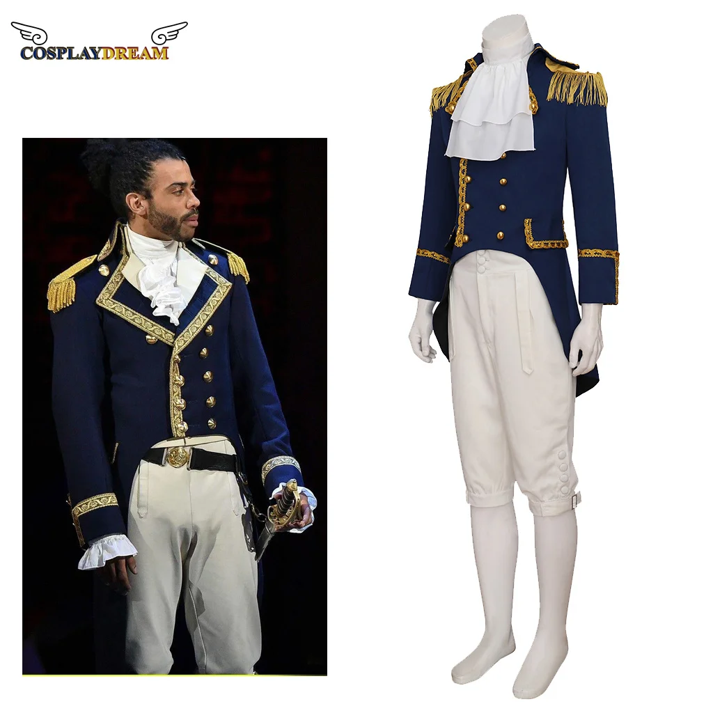 Musical Hamilton Cosplay Marquis de Lafayette costume colonial men's