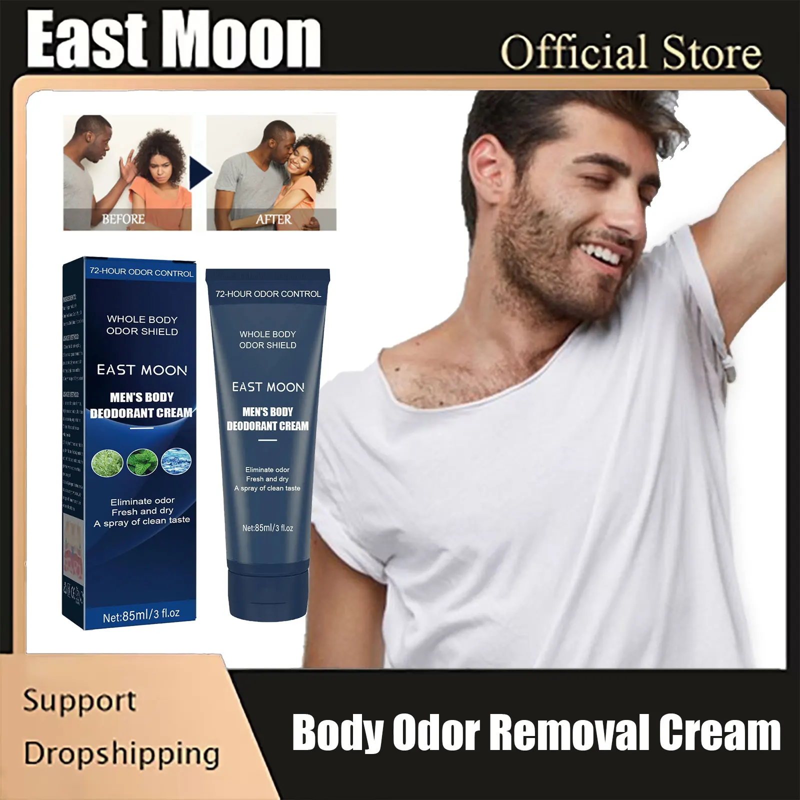 

Body Odor Removal Cream Deep Penetration Significant Effect Easy to Absorb Refresh Eliminate Bad Smell Underarm Deodorant Cream