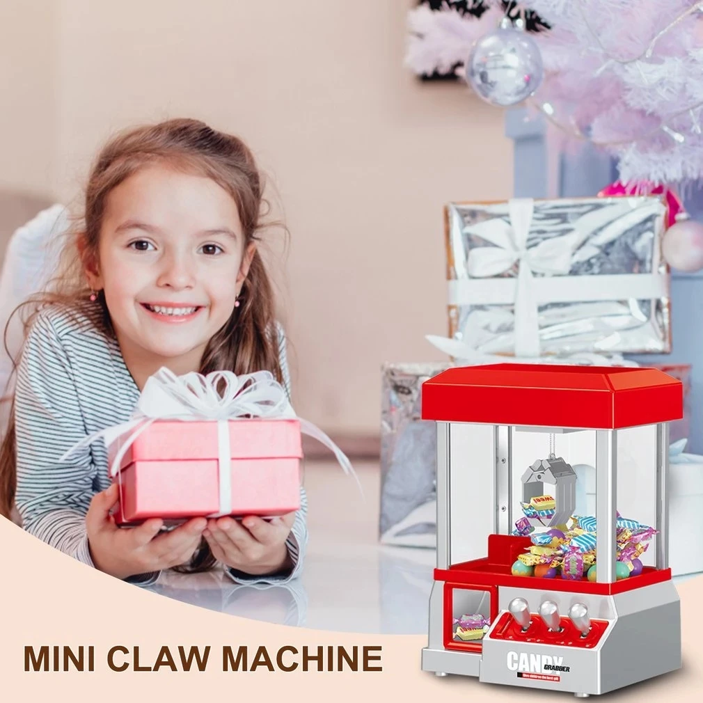 DIY Doll Claw Machine Toy Kids Coin Operated Play Game Mini Claw Catch Toy Crane Coin Candy Machines Music Doll Xmas Gifts childrens toys