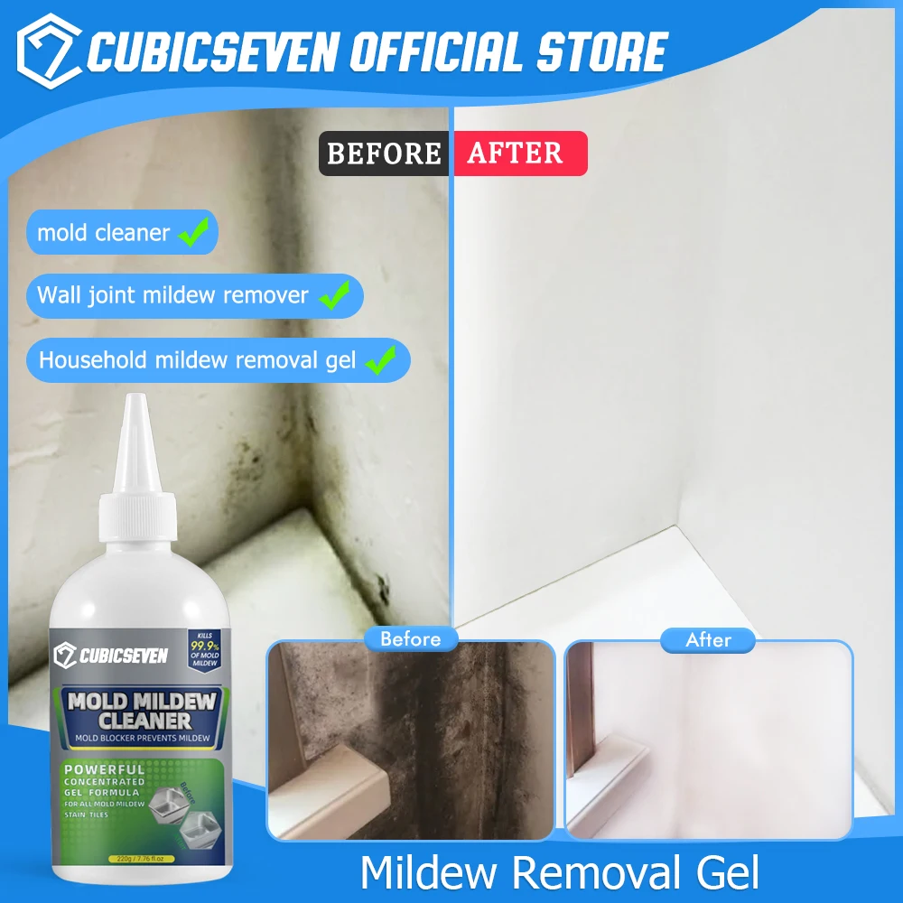 Cubicseven Mold Stain Remover Spray Cleaning Spray Tile Dirt Wash Spot Remover Shower Door Cleanser Kitchen Bathroom Cleaner mildew remover cleaner