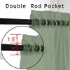 **84-Inch Bedroom Curtains, 2 Panels, Lightweight Transparent Design, Ideal for Study, Living, or Guest Rooms, Sage Green** 3