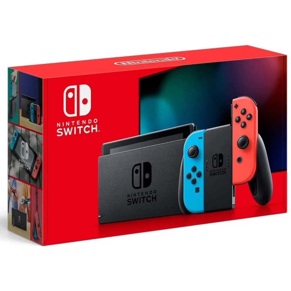 Nintendo Switch with Neon Blue and Neon Red Joy‑Con - AliExpress 44