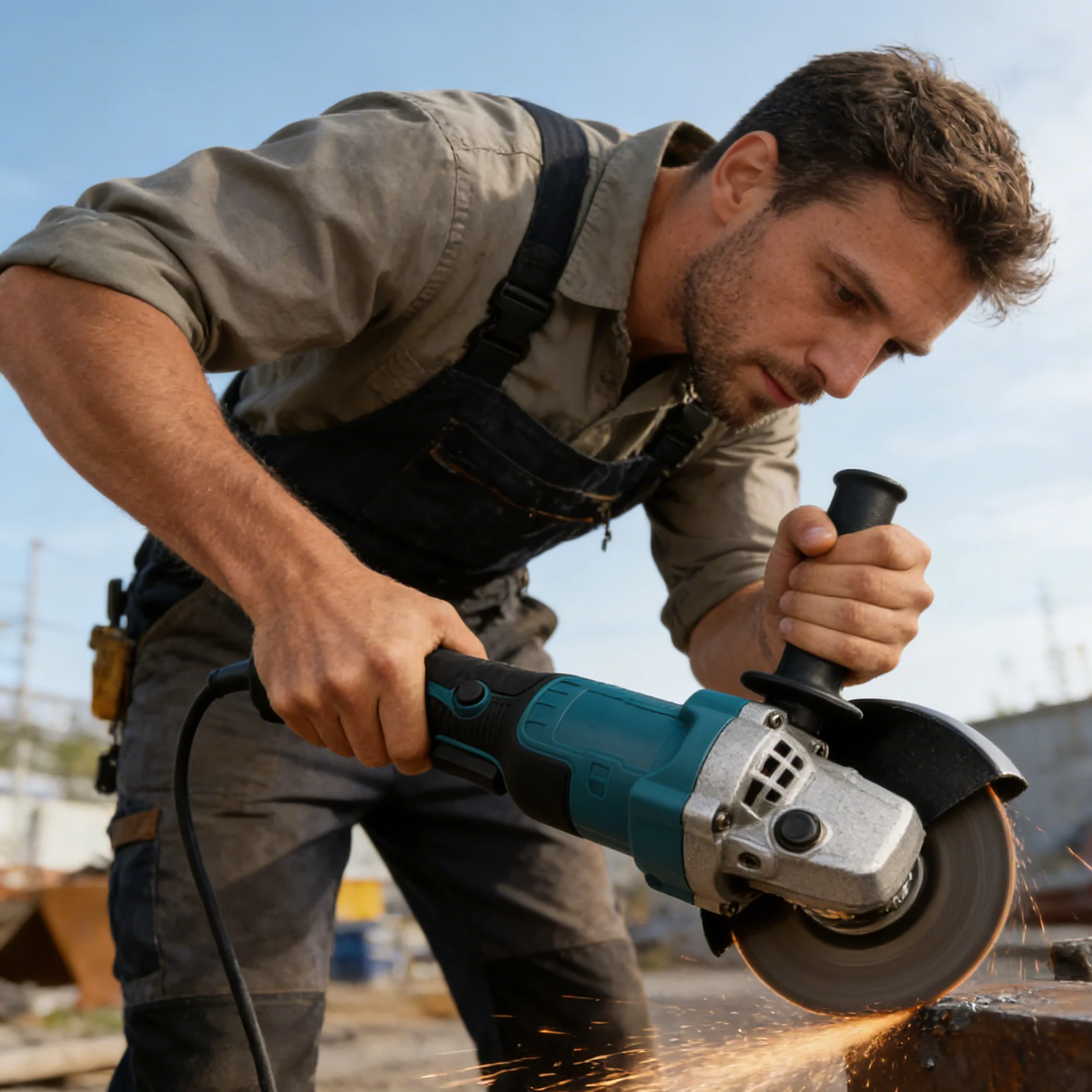 125MM Bürstenloser Elektrischer Winkelschleifer 3 Geschwindigkeiten Kabelloser Schleifer Schneidemaschine Holzbearbeitungs-Elektrowerkzeug für Makita 18V Akku – Detail 5