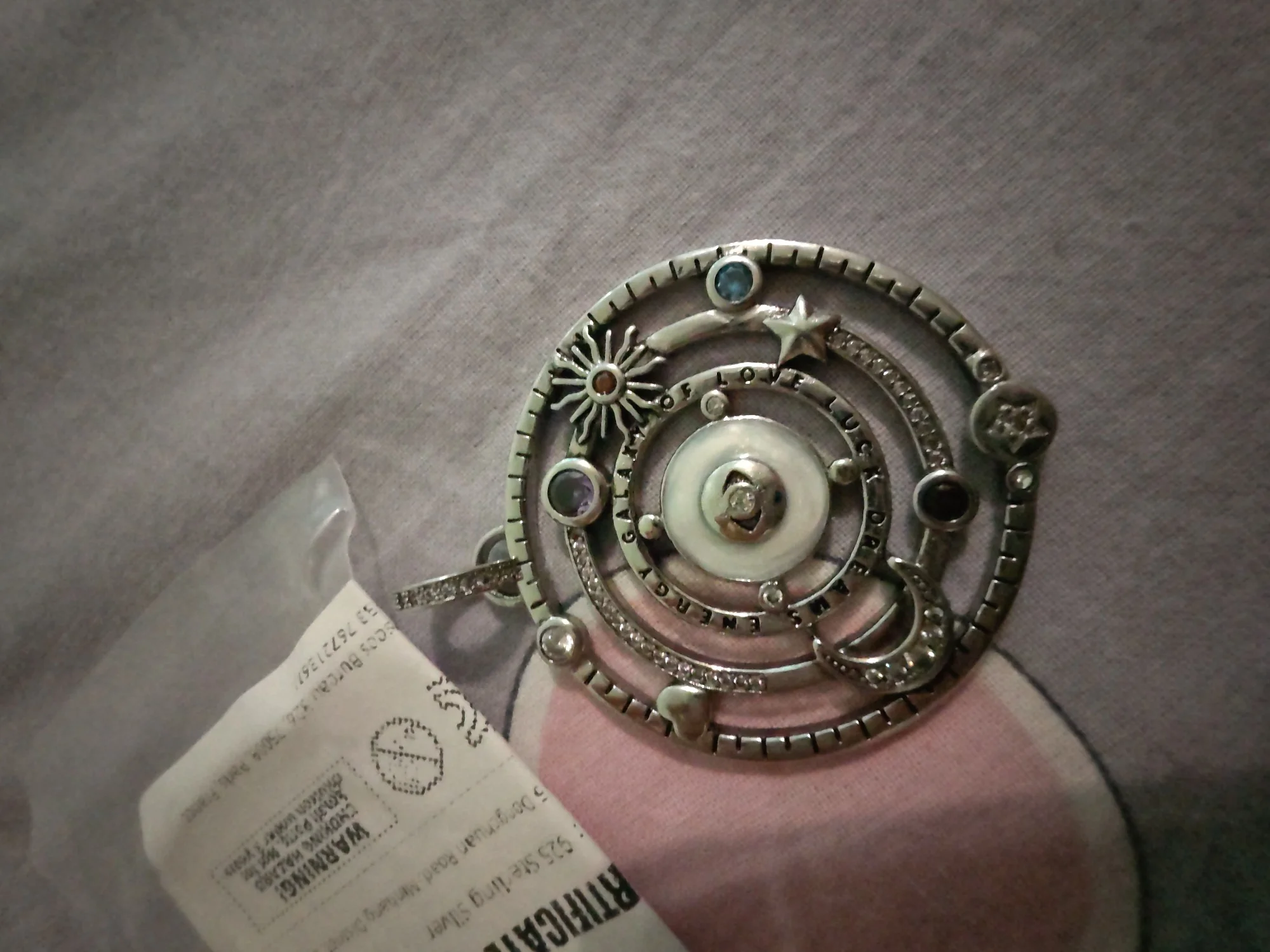 Sterling Silver Cosmic Pendant for Positivity & Luck photo review