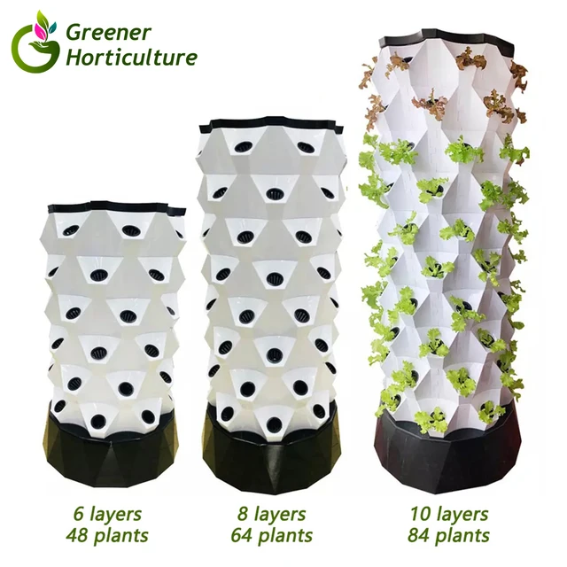 6 Rétegű Mezőgazdasági Üvegházhatású Hidroponikus Kert Öntözés Függőleges Rendszer Torony - Image 3