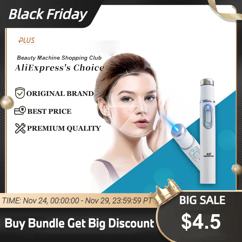 Medical Electronic Blue Light Therapy Laser Treatment Pen Spots Laser