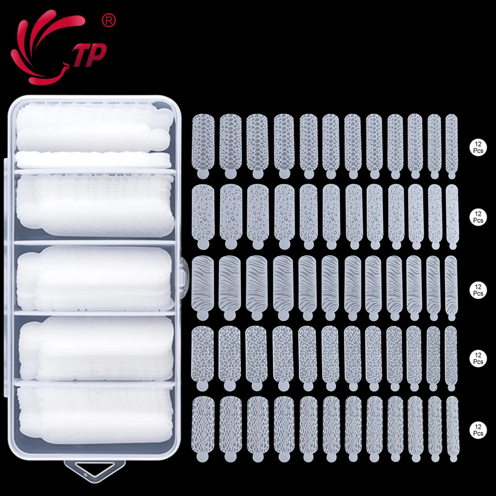 Tp 60 Pezzi Riutilizzabili Cuscinetti In Silicone Morbido Stencil Adesivo Francese Forma Per Poly Nail Gel Duet System Dual Form Per French Manicure