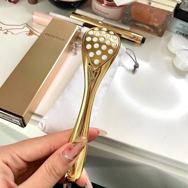 Prestige Gold Massage Tool With 21 Ceramic Pearls Massager Face