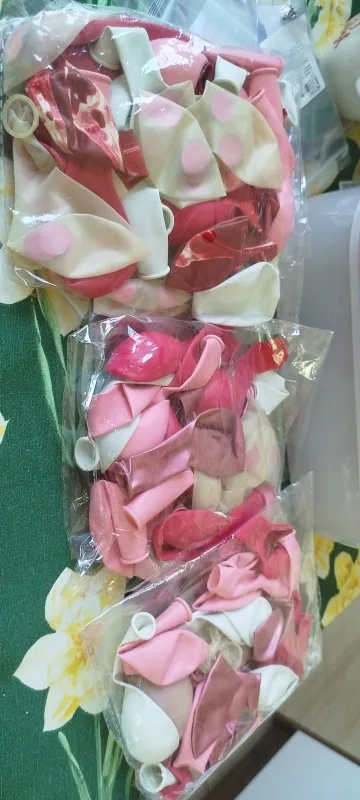 Rose Pink Metal Latex Confetti Balloons photo review