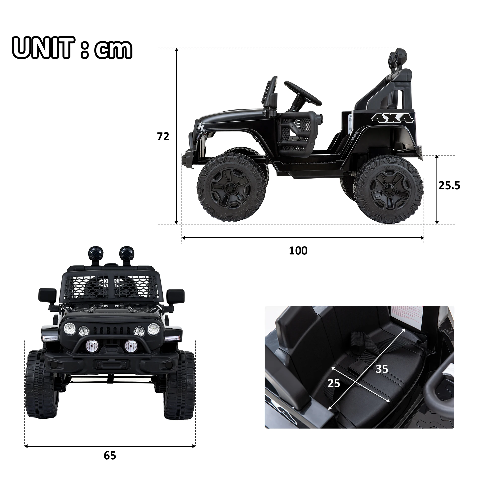 Merax Coche eléctrico para niños, capacidad de carga 30 kg, con 2