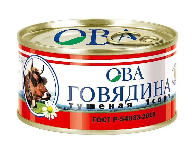 Упаковка 36 банок Говядина тушеная ОВА первый сорт, ГОСТ, 325г (art.: 3920c3bd9316d) - 3920c3bd9316d