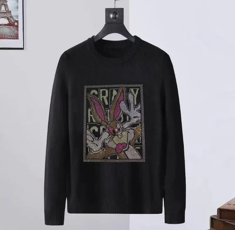 

2023 Hip Hop Casual Men's Designer Rhinestone sweaters men's gifts for holiday