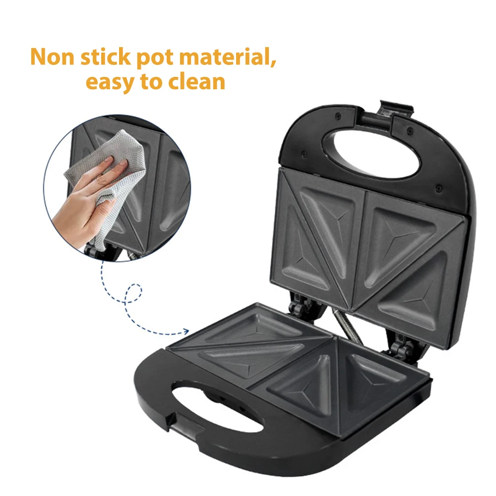 kitchen Electric Sandwich UK Plug Maker Breakfast Machine Double-sided Heating With Non-Stick Plates Indicator Lights Easy to Clean