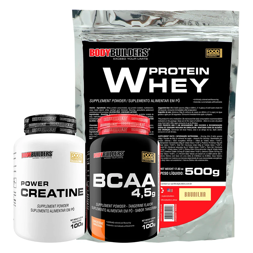 500gBlendConcentratedWheyProteinKitBCAA100GPowerCreatine100g