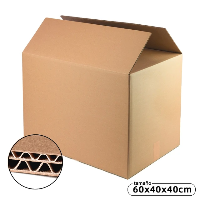 Cardboard boxes 60x40x40 cm for moving reinforced 2-wave reinforced  transport storage (10 pieces) - AliExpress