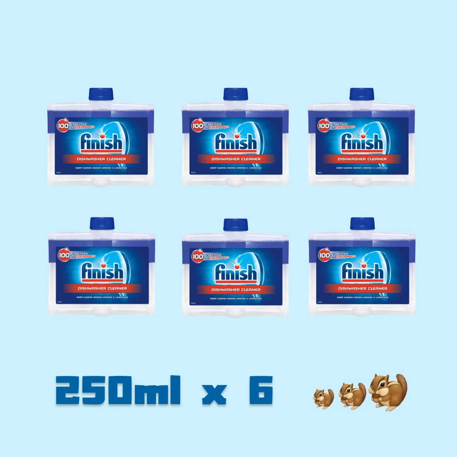 Płyn do czyszczenia zmywarki FINISH 250ml x 6  z Polski za $14.43 / ~57zł