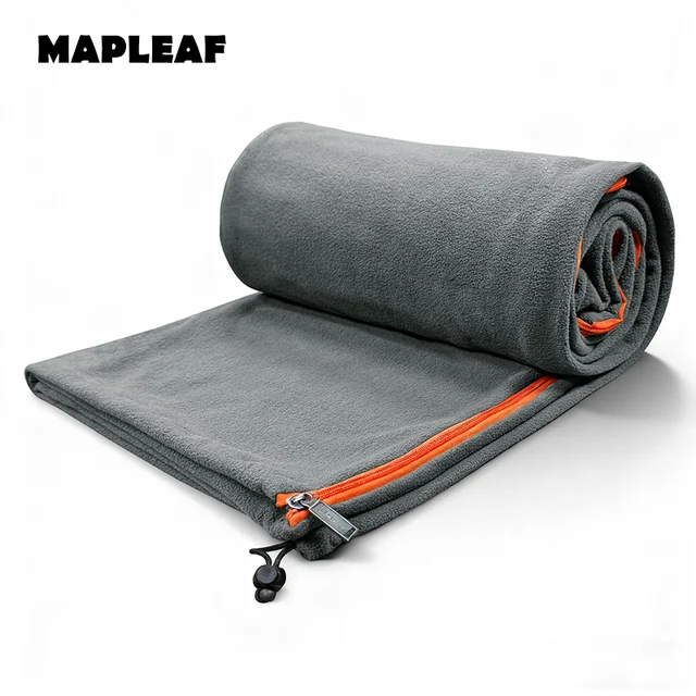 MAPLEAF sac de couchage polaire ultraléger, doublure d'hiver, couverture de Camping chaude, tente par temps froid, drap de voyage 1