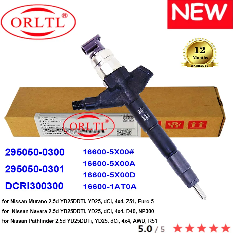 295050-0300 16600-5X00A 16600-5X00D Ugello Iniettore Diesel 16600-5X00 # 116600-1At0A Nuovo 295050-0301 Dcri300300 Per Nissan Muran