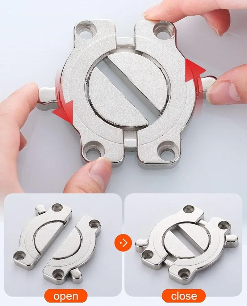 4Pcs Zinc Plastic Table Leaf Turning Latch Lock For Office Desk Top Joint Aligning Connector
