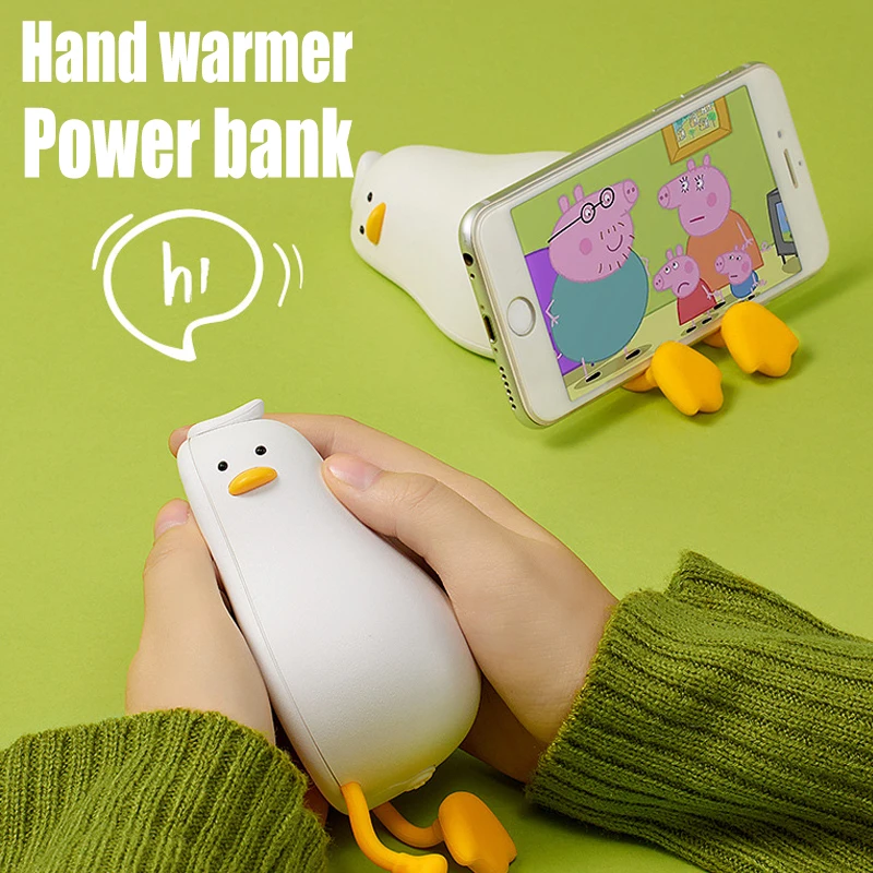 

Portable Hand Warmer Power Bank Cute External Spare Auxiliary Battery Charger For iPhone 12 14 13 Samsung S22 Ultra Xiaomi 12S