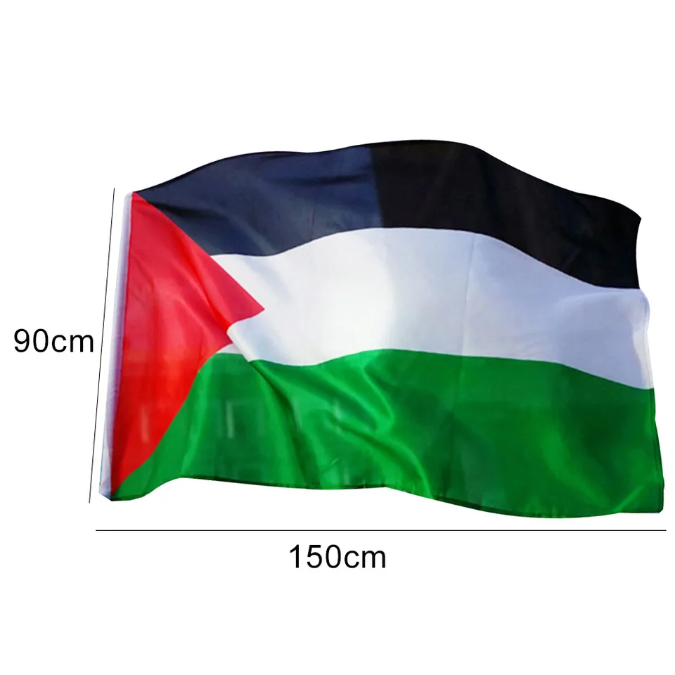 Palestine Flag Large Palestinian Middle East 5x3 FT, Gaza Support 90 X 150cm | IT - Foto 6
