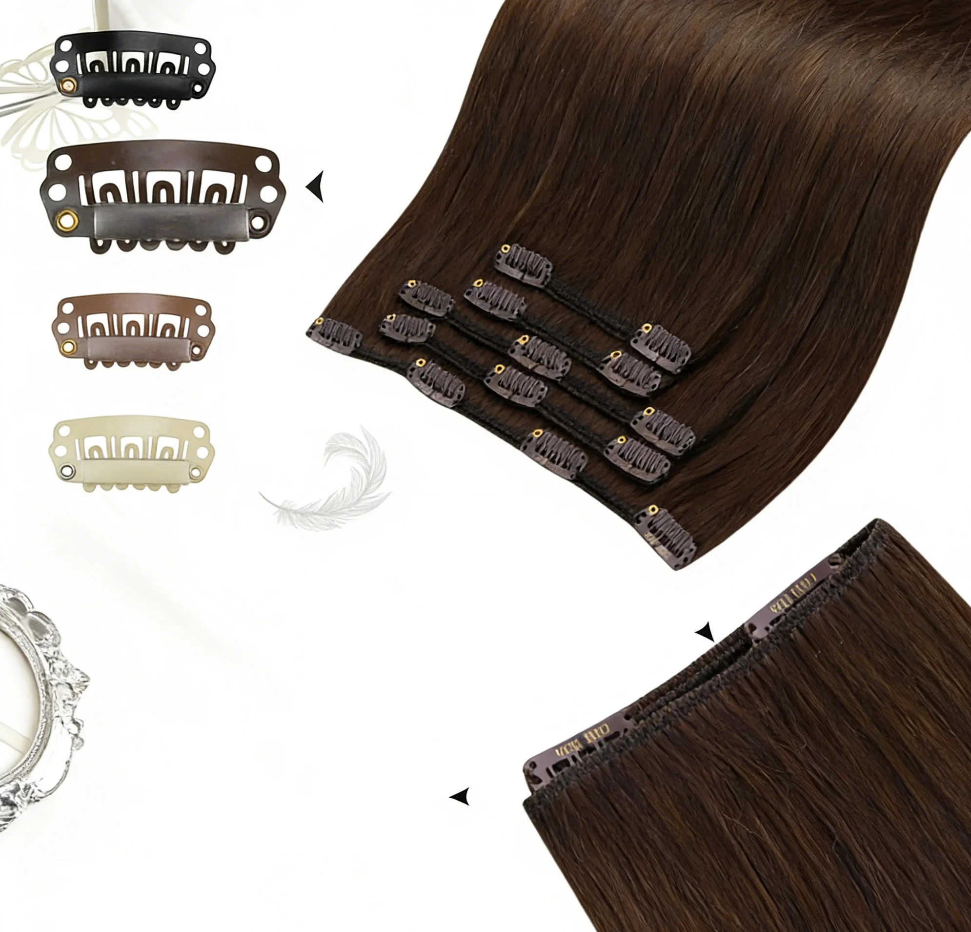 Moresoo U-Shape Snap Clips For Hair Extensions 100PCS Clips Ins For Hair Ext Clips For Women Hair Extensionsnsions_voghion.com