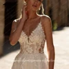 Lakshmigown Bohemain Wedding Dresses Customized Backless Spaghetti Straps For Women Marriage A-LINE Appliques Vestidos De Novia 5
