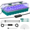 Seed starter tray with grow light, 36-cell seed germination kit, with humidity dome,and adjustable three-color lighting. 1