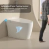 Smart Toilet with Bidet Built In, Foot Sensor Operation, Elongated Tankless Toilet with Automatic Flush, One-piece toilet heated 1