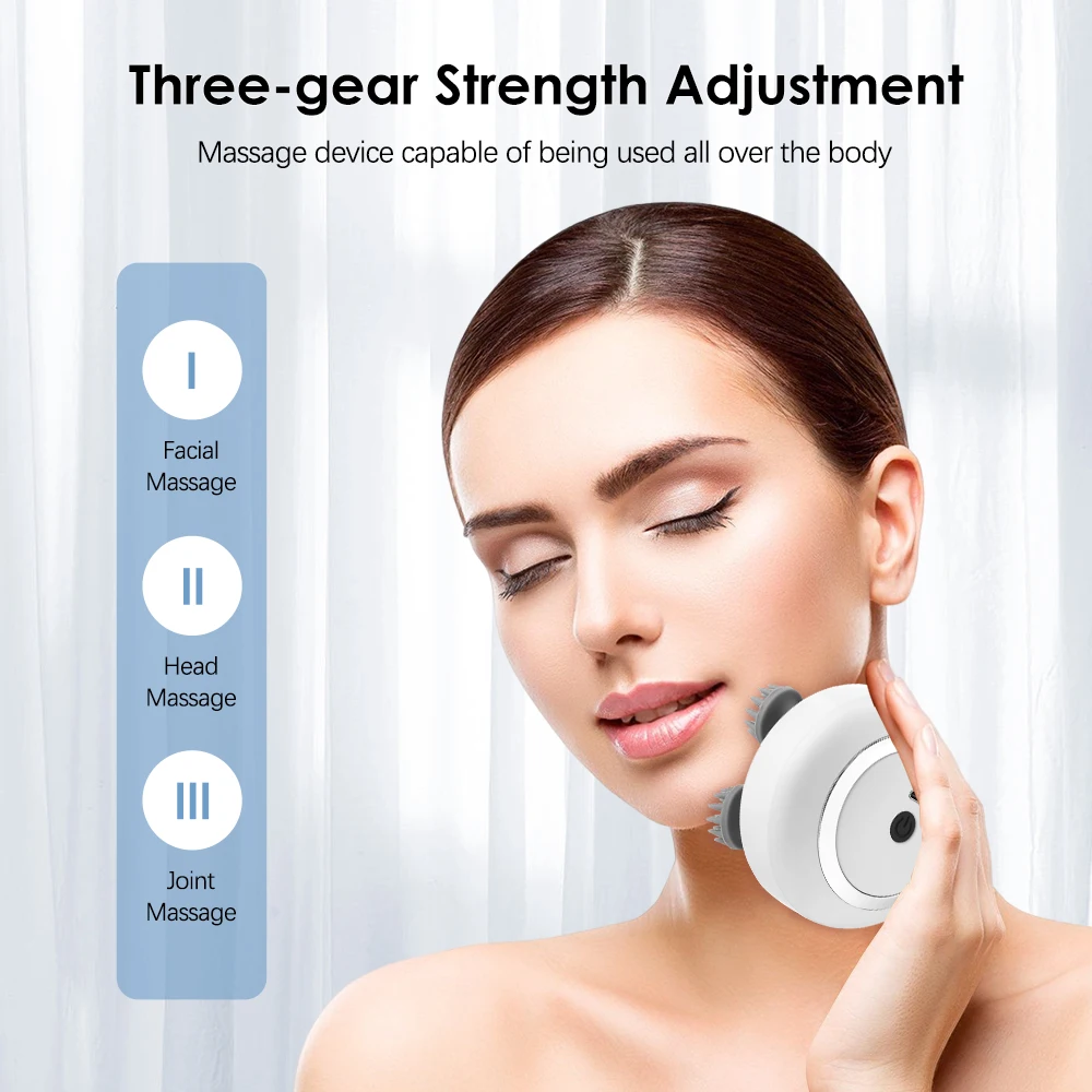Multifunctional Electric Head Massager Mini Rechargeable Head Massage Device Electric Multi-function Scalp Massager for Head