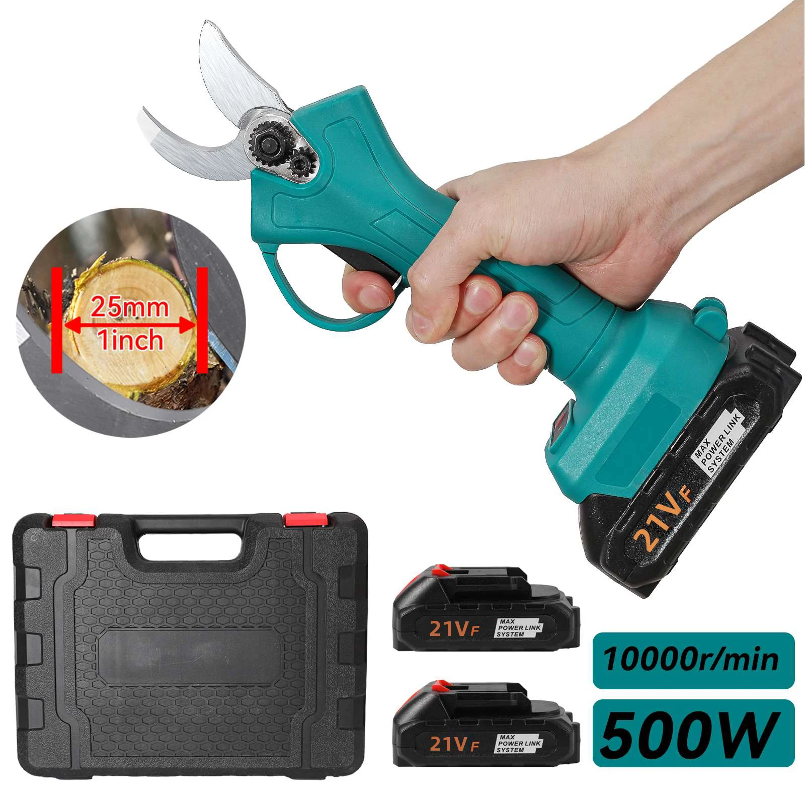 6-Zoll Elektrische Kettensäge 25mm Elektrische Astschere für Obstbäume und Bonsai, Kompatibel mit Makita 18V/21V Akku – Detail 8