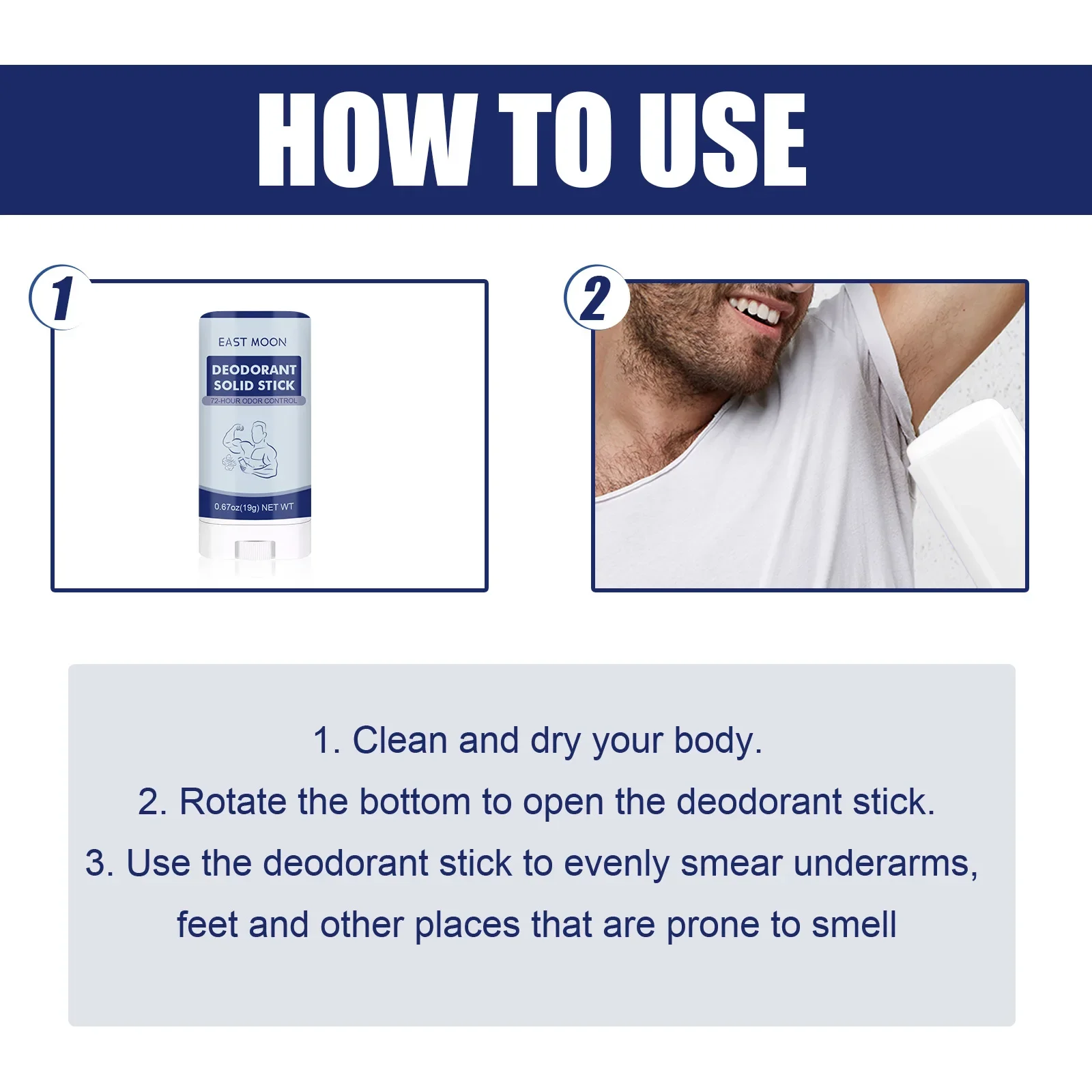 Deodorant for men antiperspirant stick reduce underarm sweating armpit odor remover portable underarms dry body deodorant stick deodorizing stick deodorant stick