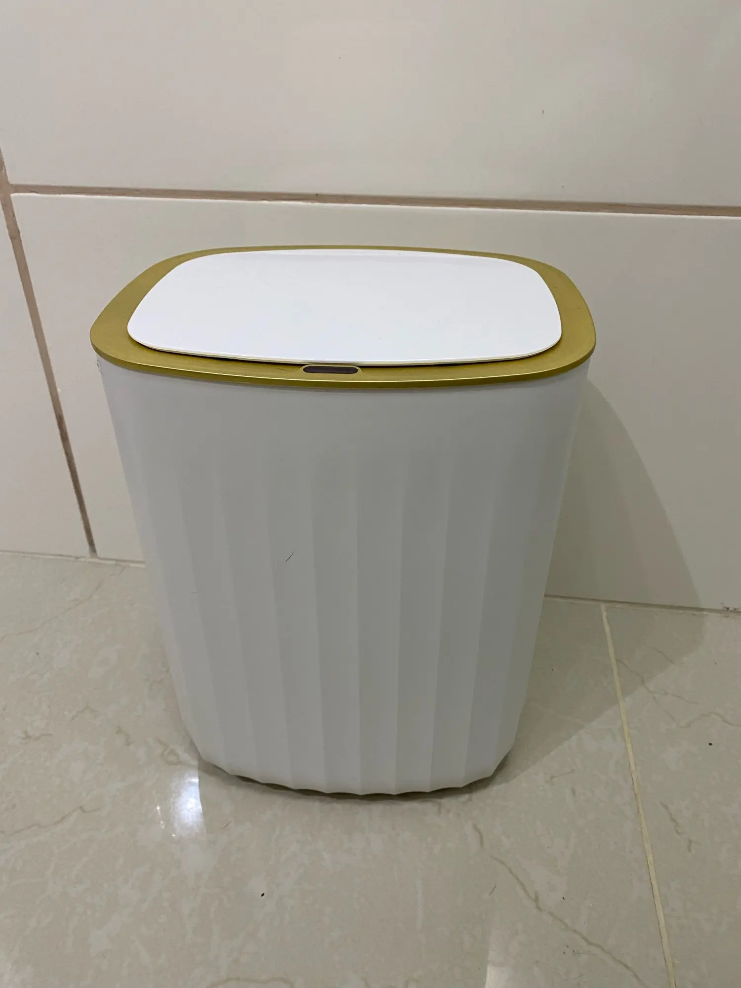 Gold Trash Can Smart Sensor Automatic Bin photo review