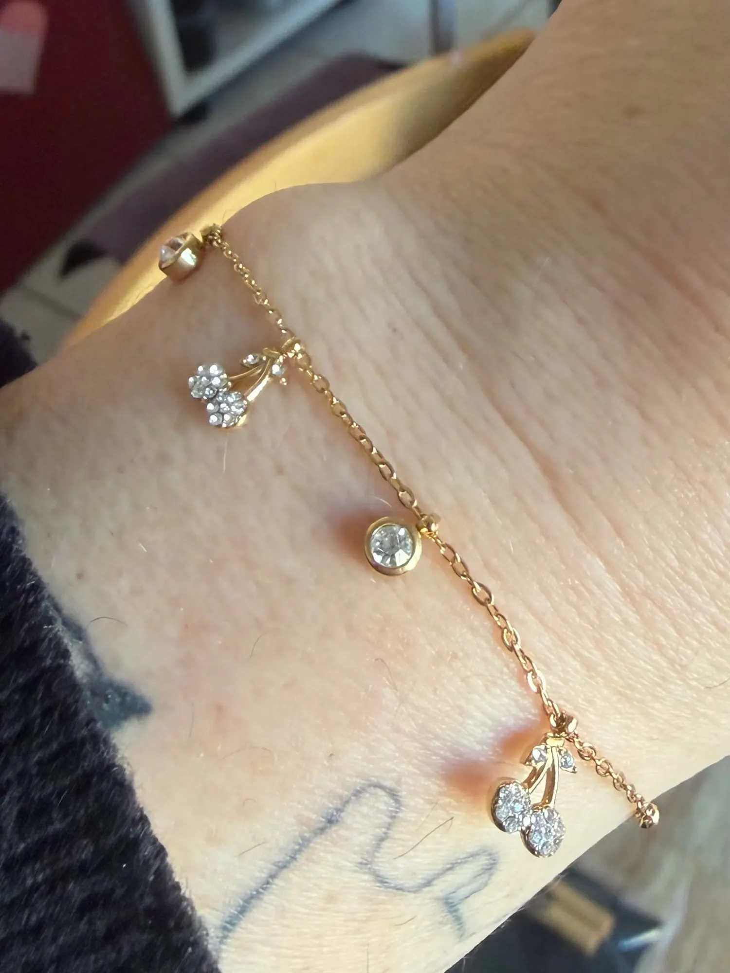 WILD & FREE Exquisite Crystal Charms Bracelets for Women 18K Gold Plated Trendy Chic Stainless Steel Waterproof Jewelry photo review