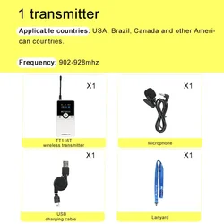 Wireless Tour Guide System for Churches, Excursions, Training, and Exhibitions (1 Transmitter)