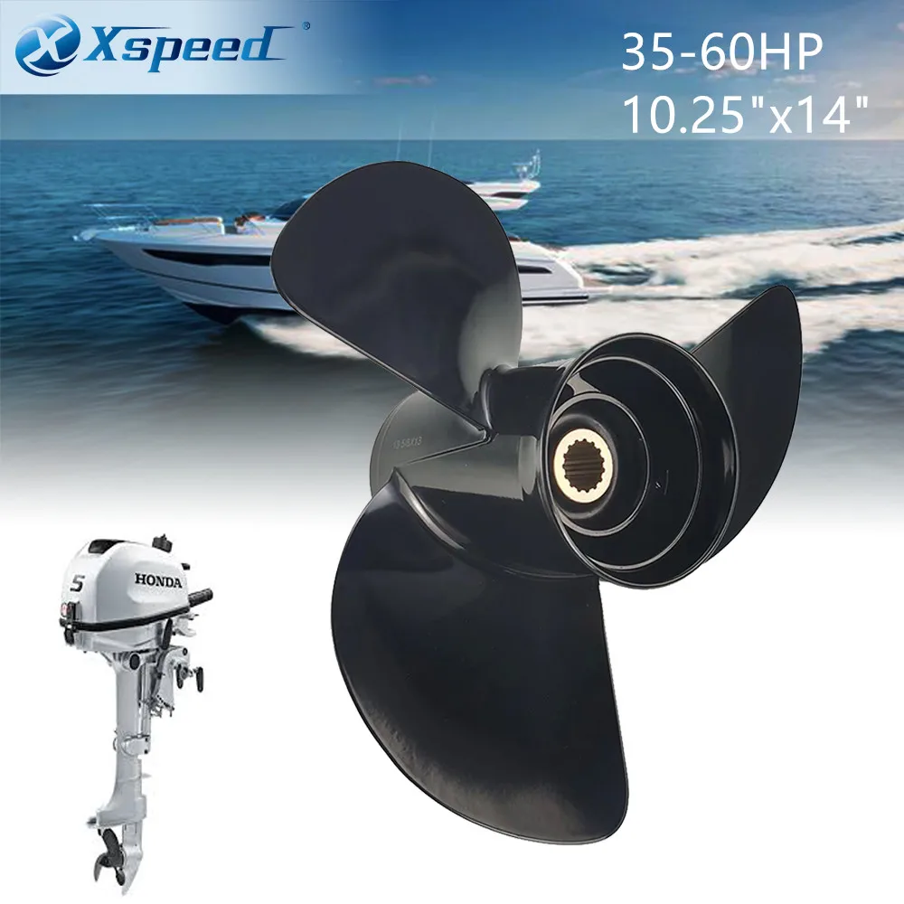 

Лодочный пропеллер Xspeed 10,25x14 подходит для подвесных двигателей Honda 35-60 л.с. двигатель HP из алюминиевого сплава с 3 лопастями и 10 зубьями