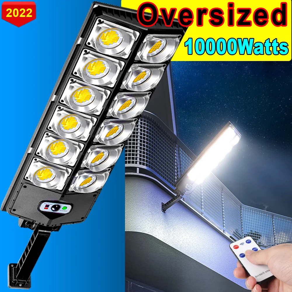 20000mAH Super Bright Solar Light 100000LM Outdoor Solar Lamp Outdoor Of Motion Sensor Garden Solar Energy Light Street Lantern super bright bulb led energy saving lamp screw mouth household e27 e40 bulb 150w factory room workshop lighting 100w high power