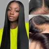 30 Inch Long Straight Synthetic Lace Front Wig Natural Black Wear And Go Glueless Wig 13X4 Synthetic Lace Front Wigs for Women 2